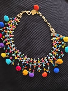 Rosantica Colorful Pom-Pom Statement Necklace - Multicolor